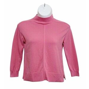 3/$30 Karen Scott Sweater Womens Sz Medium Mauve Pink Knit Long Sleeve Mock Neck